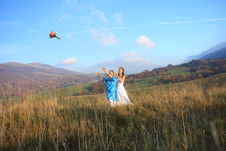 bukiet ślubny bieszczady